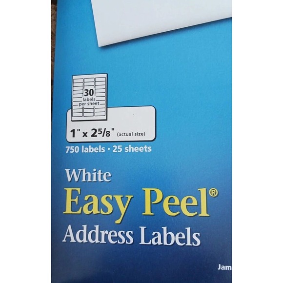 Avery® Easy Peel Address Labels, 1" Width x 2 5/8" Length - AVE5260 20 Sheets - Picture 4 of 7
